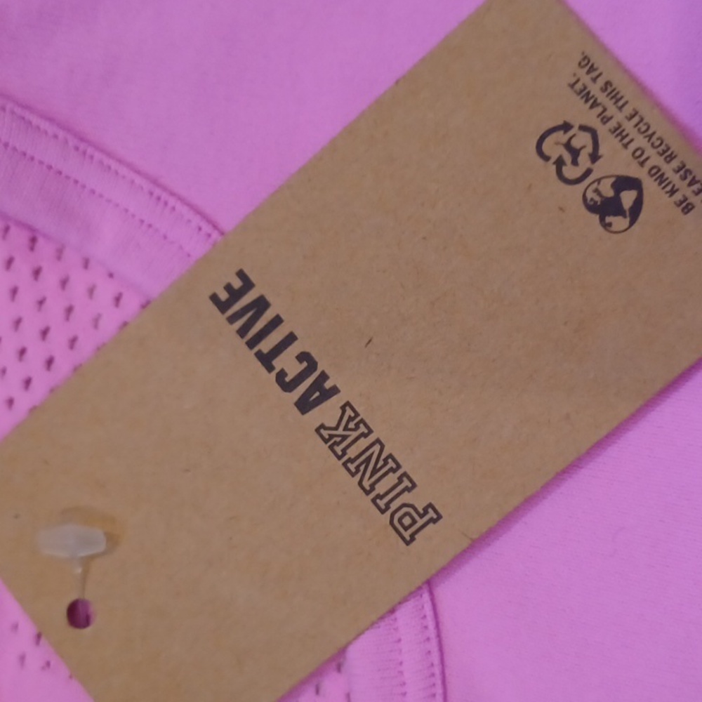 NWT PINK Active Victoria's Secret Breathable/Seamless PINK Tank Top - Picture 4 of 12